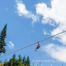 Mobil Sky Rider Zip Line luar ruangan